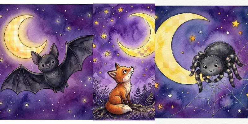 Cute Halloween Watercolor Illustrations generated by undefined