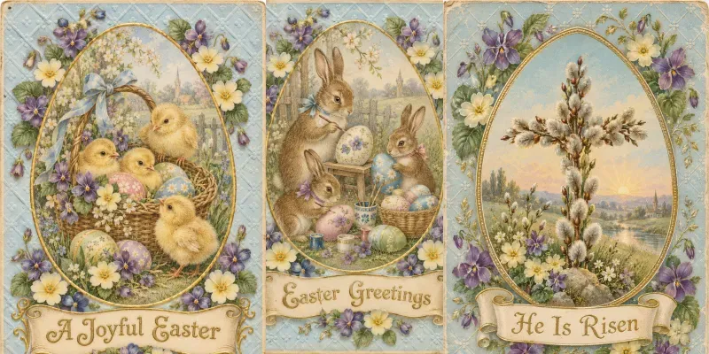 Vintage Easter Postcard Art