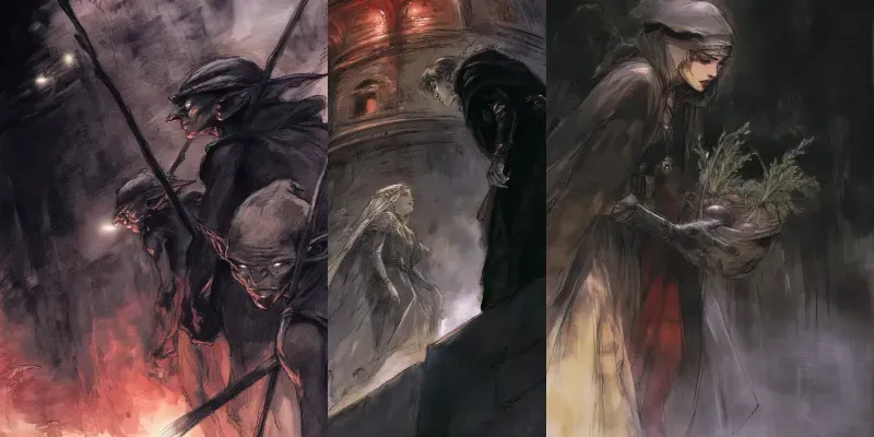 Dark Fantasy Illustration Scenes generated by undefined