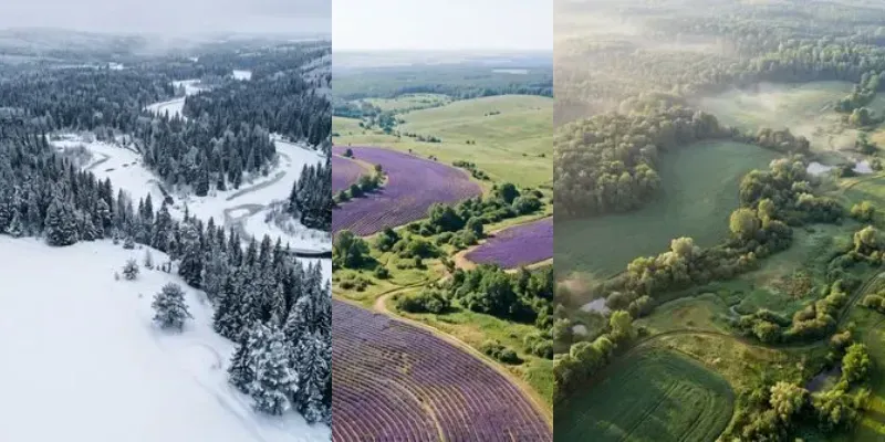 Photorealistic Aerial Nature Backgrounds