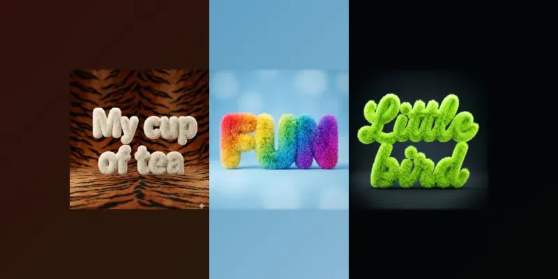 Fluffy Fur Text 3D Generator generated by undefined