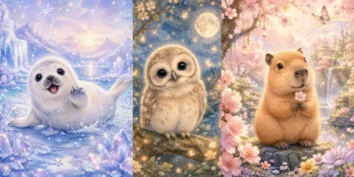 Whimsical Watercolor Baby Animals generated by chatgpt-image