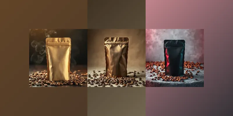 Specialty Coffee Bean Pouch Packagings generated by undefined