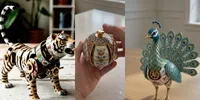 Porcelain Mechanical Animal Transforms veo prompt mini thumbnail