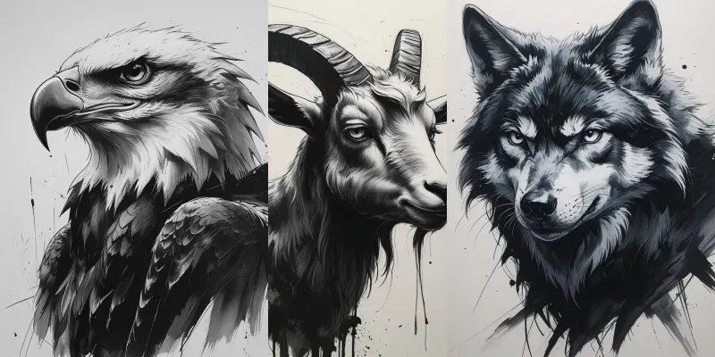 Drawings Of Vintage Animals generated by undefined