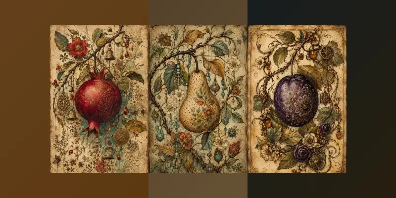 Enchanted Vintage Fruit Gardens generated by undefined