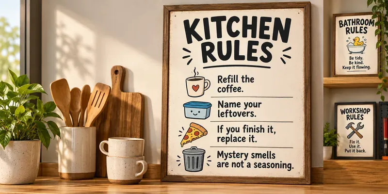 Funny House Rules Workplace Signs