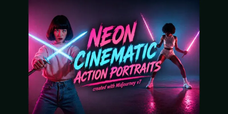 Neon Cinematic Action Portraits generated by undefined