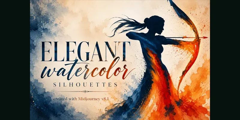 Elegant Watercolor Silhouettes generated by undefined
