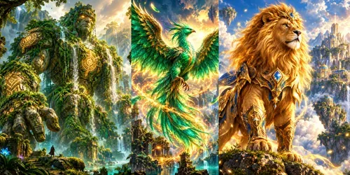 The Golden Lion Guardians generated by chatgpt-image