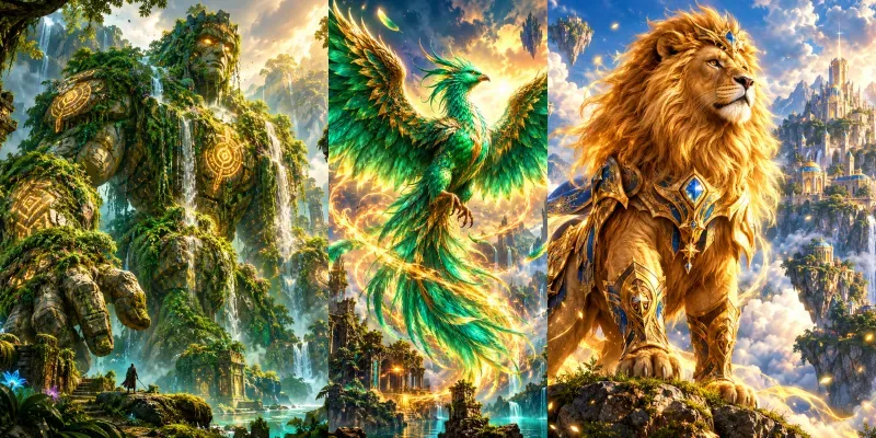 The Golden Lion Guardians generated by undefined