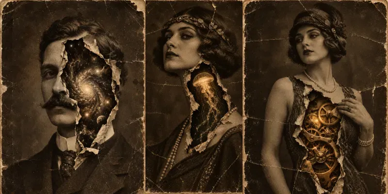 Dadaist Surreal Vintage Photo Collages