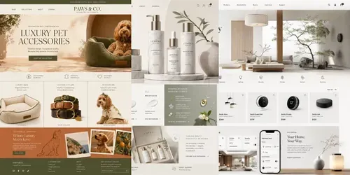 Modern Lifestyle Store UIs generated by chatgpt-image