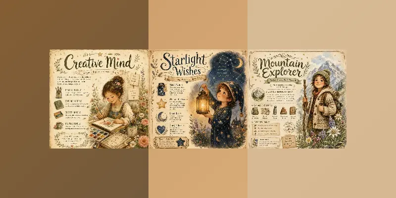 Vintage Storybook Infographics generated by undefined