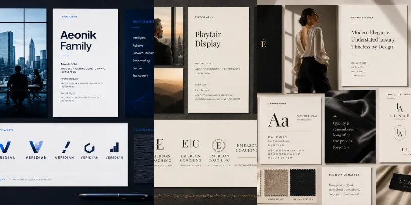 Brand Identity Mood Boards generated by undefined