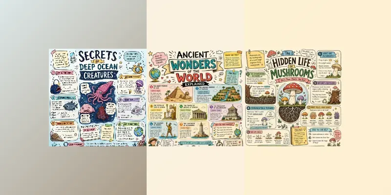 Whimsical Handdrawn Infographic Posters generated by undefined