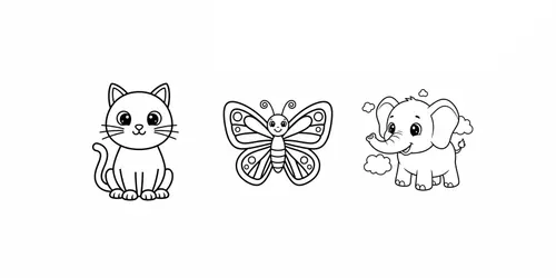 Simple Coloring Pages For Kids generated by gemini-image