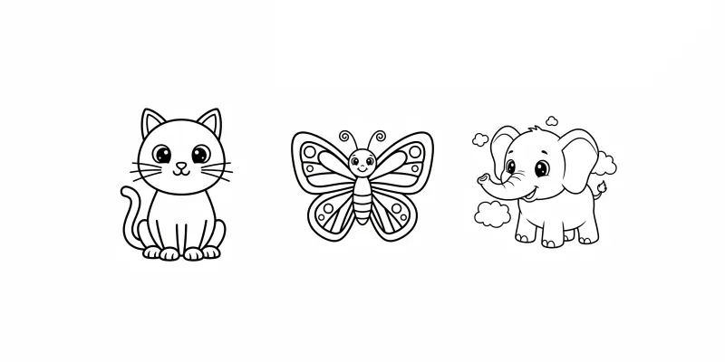 Simple Coloring Pages For Kids generated by undefined