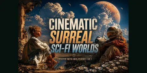 Cinematic Surreal Scifi Worlds generated by midjourney