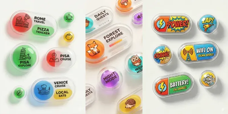 3D Glossy Glassmorphism UI Icons generated by undefined