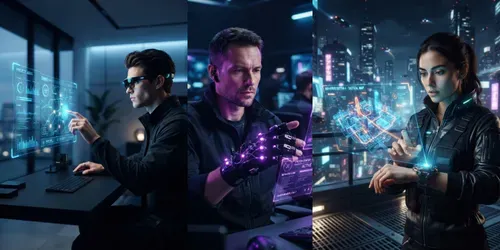 Futuristic Tech In Action generated by gemini-image