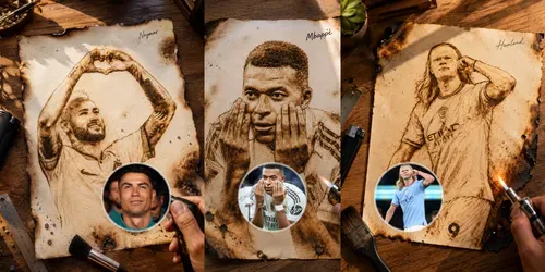 Paper Burn Art On Artist Desks generated by chatgpt-image