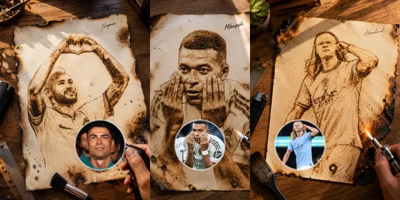 Paper Burn Art On Artist Desks generated by undefined
