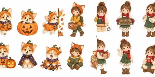 Same Character Six Pose Clipart Sheets generated by chatgpt-image