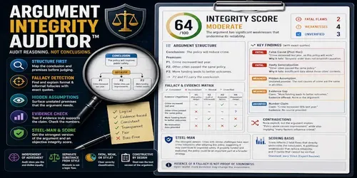 Argument Integrity Auditor generated by claude