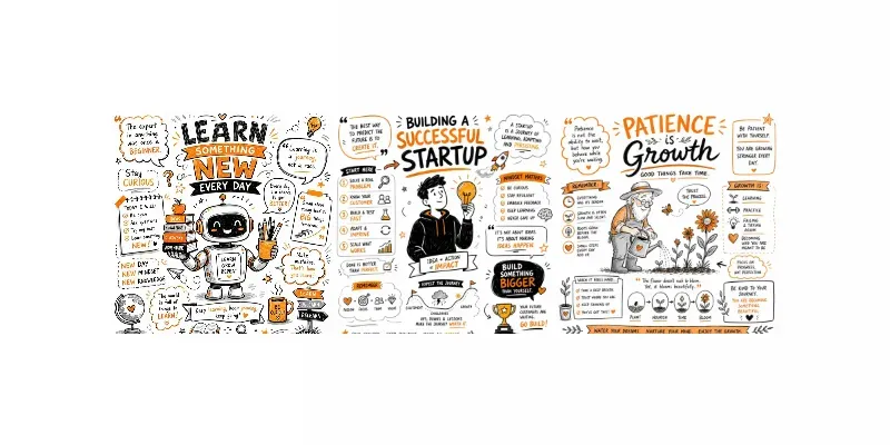 Orange Sketchnote Doodles generated by undefined