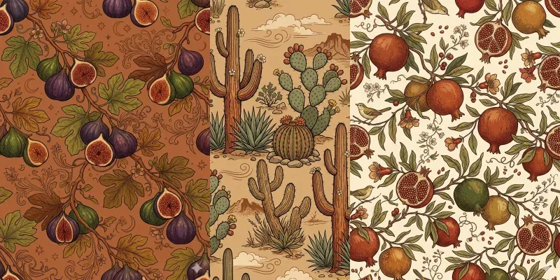 Romantic Engraved Seamless Patterns generated by undefined