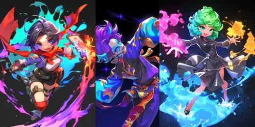 Dynamic Anime Artworks generated by midjourney