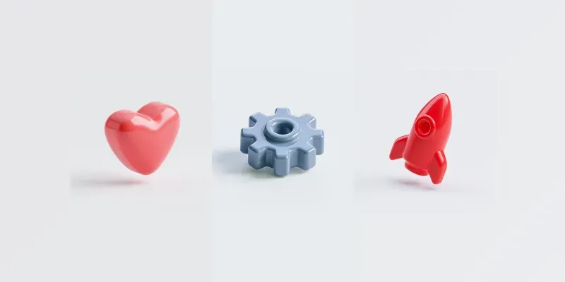 Glossy 3D Icons Floating Above Objects generated by undefined