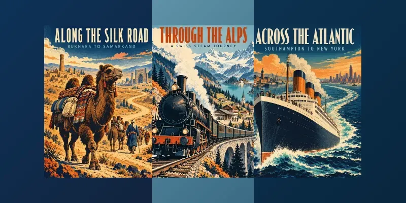 Vintage Historical Journey Posters