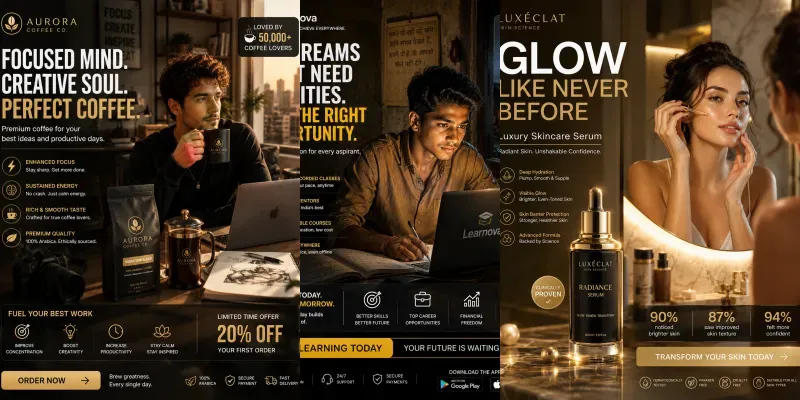 Highconverting Facebook Ad Visuals generated by undefined
