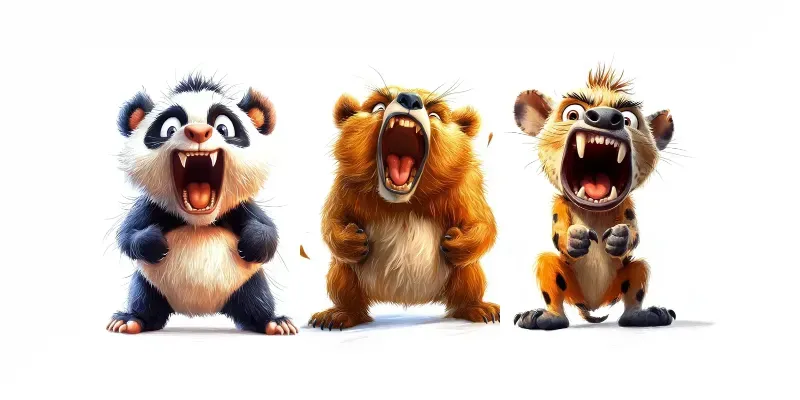 Expressive Baby Animal Vector Art generated by undefined