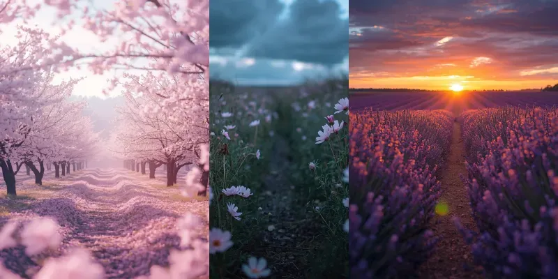 Dreamy Wildflower Field Photos generated by undefined