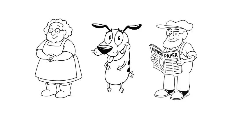 Courage Character Coloring Pages generated by undefined