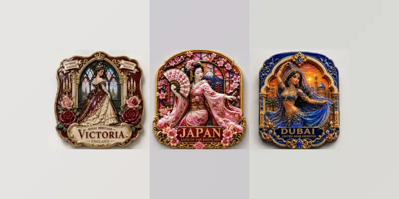 Vintage Cultural Character Magnets Sets generated by undefined