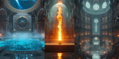 Sacred Fantasy Interiors generated by leonardo