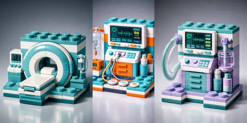 Lego Hospital Equipment Product Shots generated by undefined