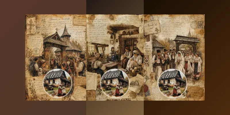 Traditional Romanian Life Junk Journals generated by undefined