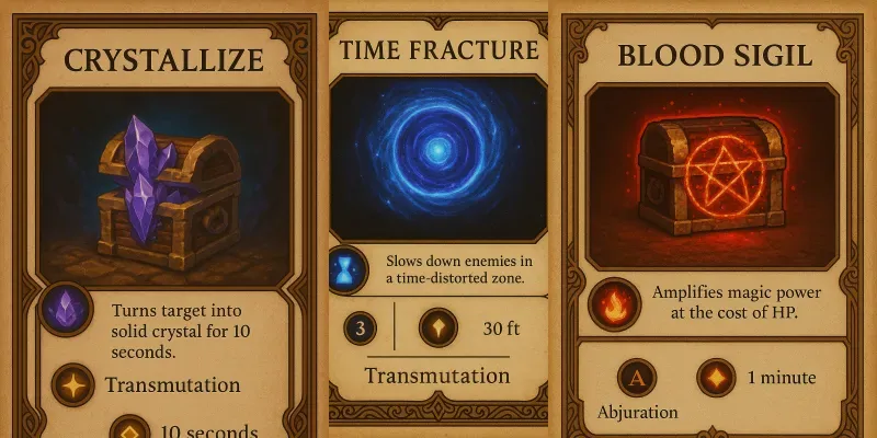 Fantasy Spell Card Generator Pack generated by undefined