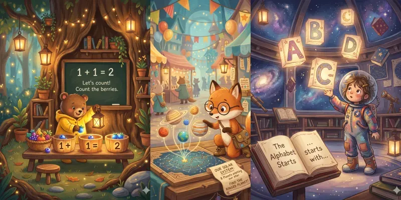Tiny Tales Learning Illustrators generated by undefined