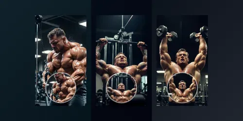 Cinematic Bodybuilding Gym Workouts generated by grok-video