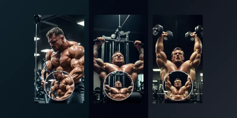 Cinematic Bodybuilding Gym Workouts generated by undefined