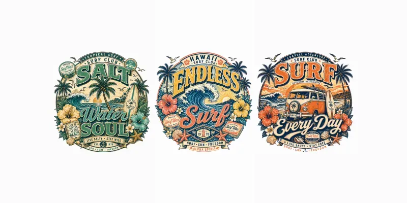 Surf Club Badge Generator generated by undefined