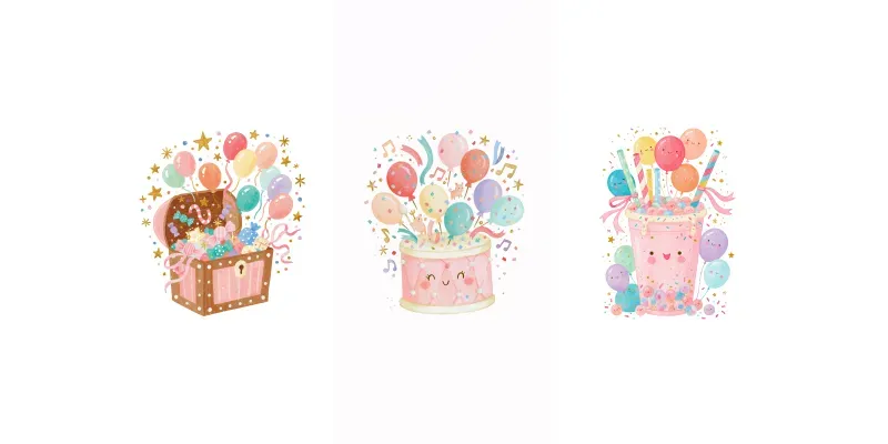 Sweet Birthday Party Cliparts generated by undefined