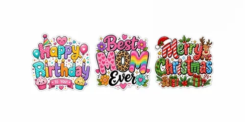 Playful Typography Sticker Designs generated by chatgpt-image