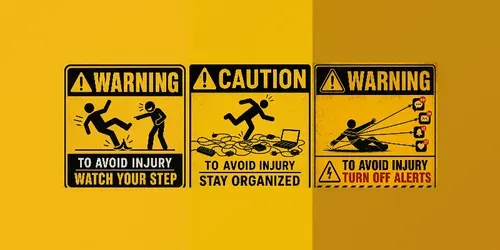 Minimalist Funny Warning Poster Packs generated by chatgpt-image